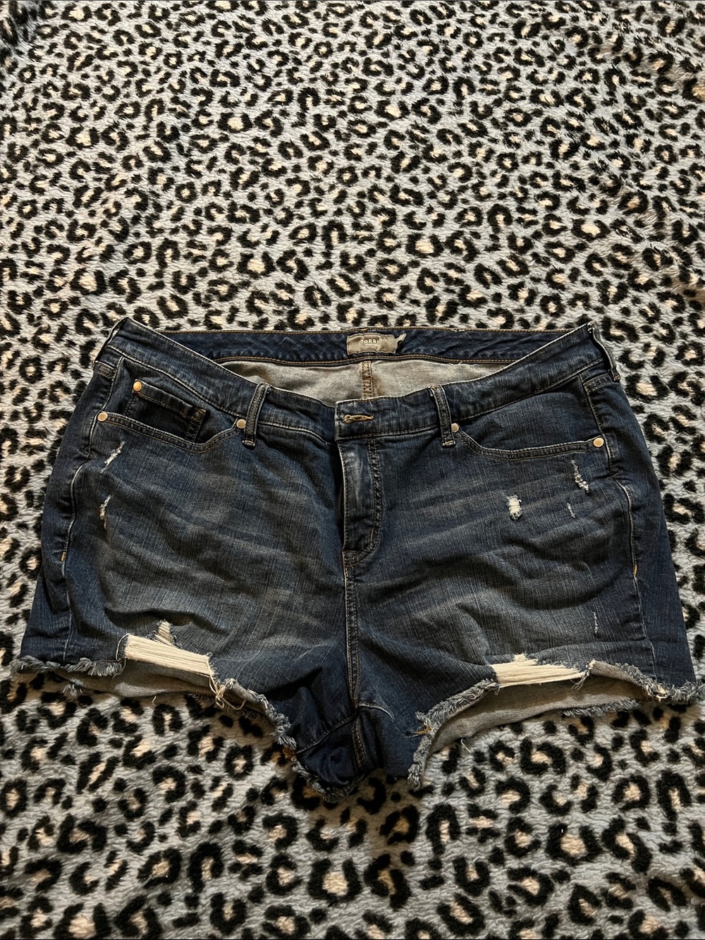 TORRID 22 DENIM DARK WASH SHORTS